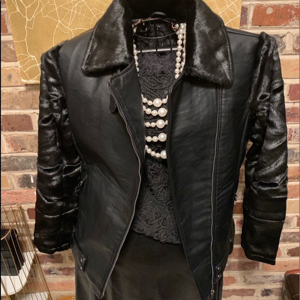 Faux leather jacket